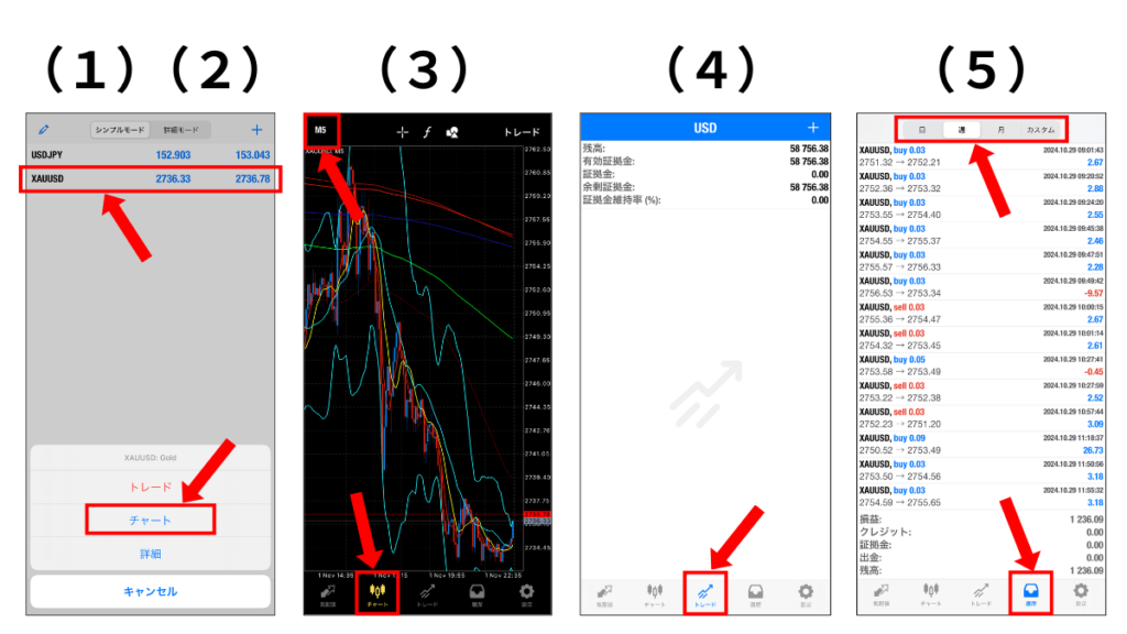 取引状況の確認